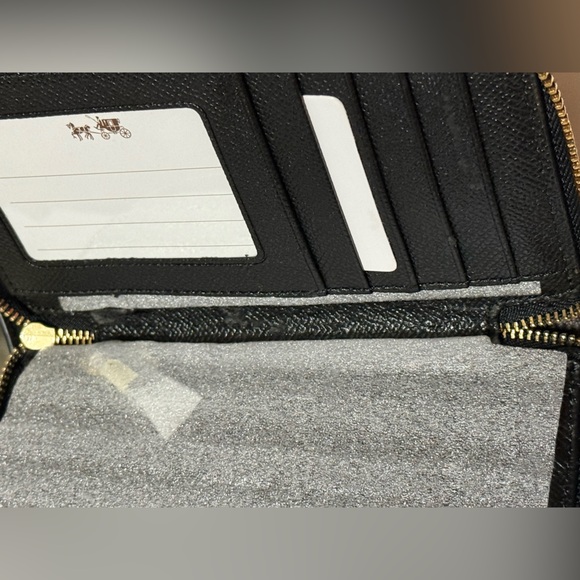 Coach Signature Brown Wristlet Case - Picture 4 of 5